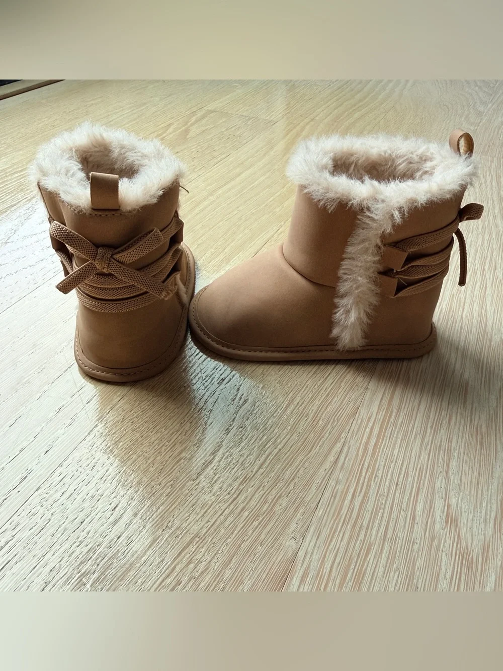 Carter’s Baby Girl Teddy Fleece Boot - Brown - 6-9 Months